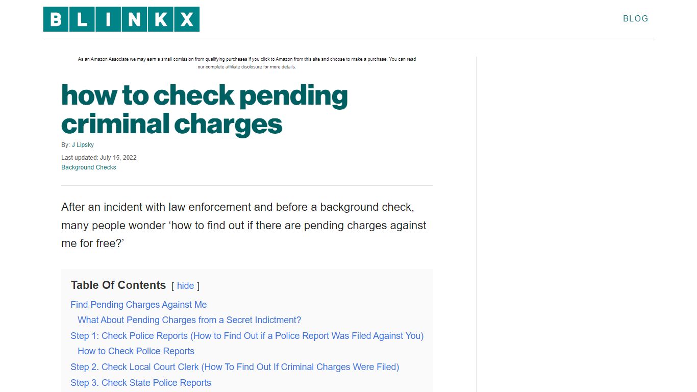 how to check pending criminal charges - Blinkx