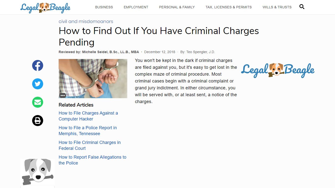 How to Find Out If You Have Criminal Charges Pending
